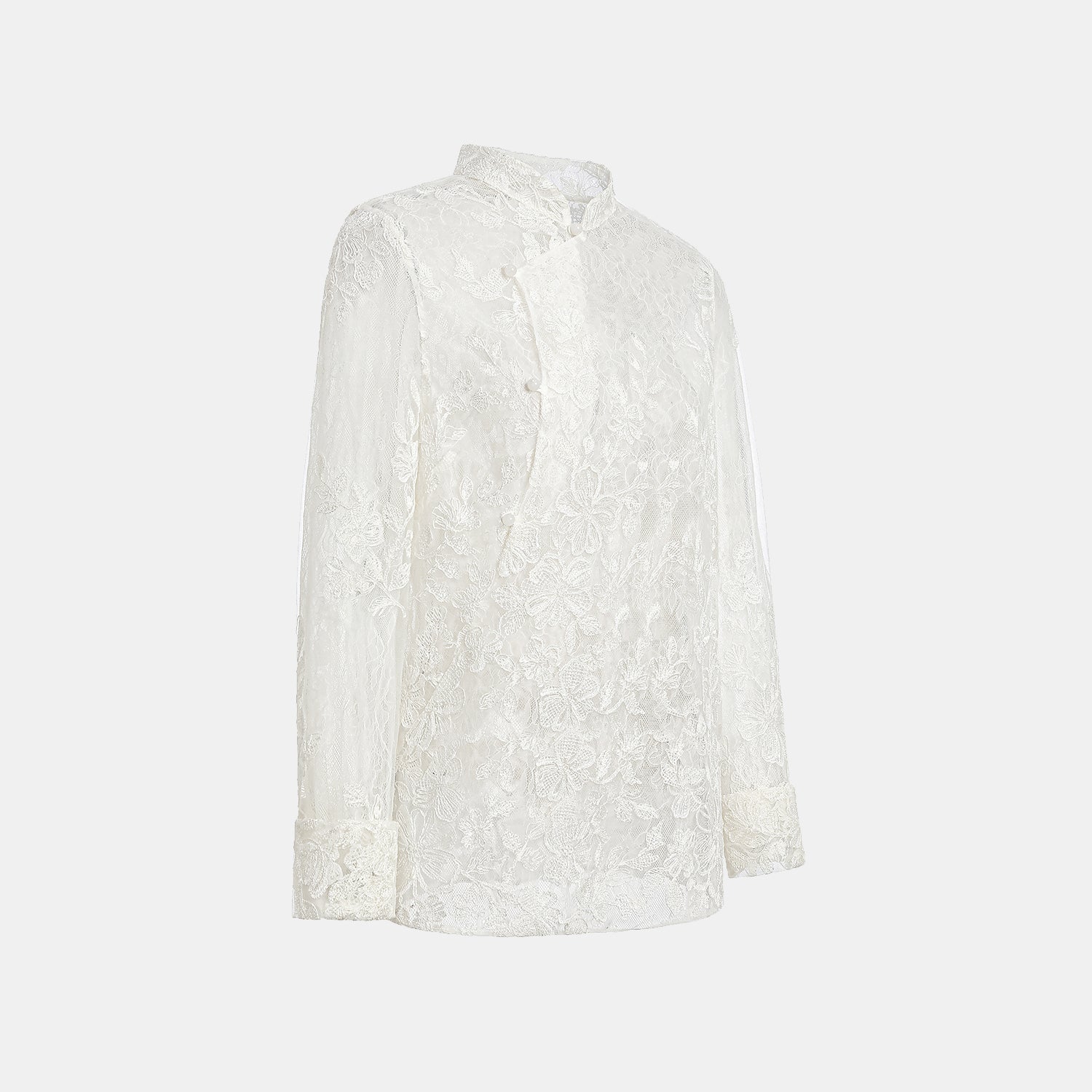 “春裳雅集” 立體刺繡工藝蕾絲國風長袖上衣