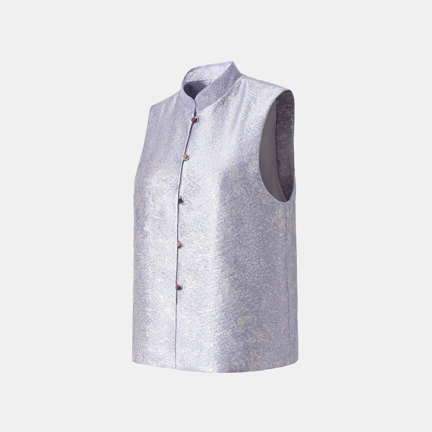 "Imperial Garden Teatime"  義大利立體提花輕國風馬甲背心—荷塘月色