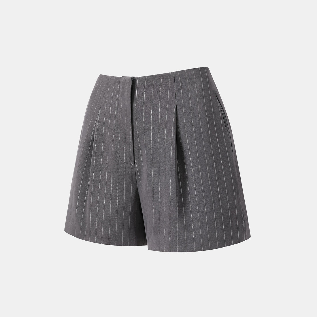 "Speak Sleek." 銀織工藝直條西裝短褲—Urban Reverie藝境漫游