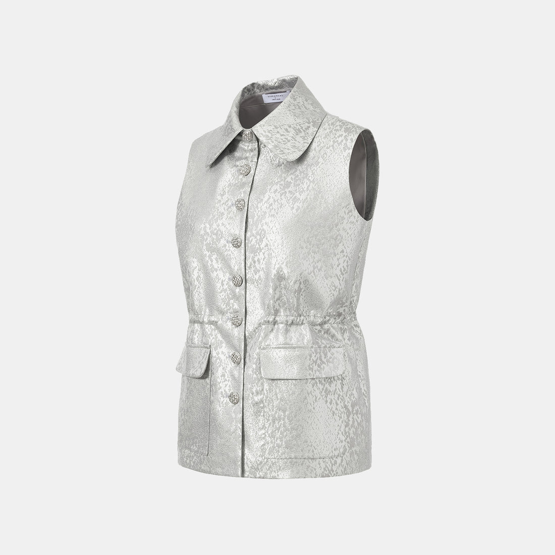 "春意"西班牙提花工藝狩獵收腰馬甲背心— 暮紫雲光