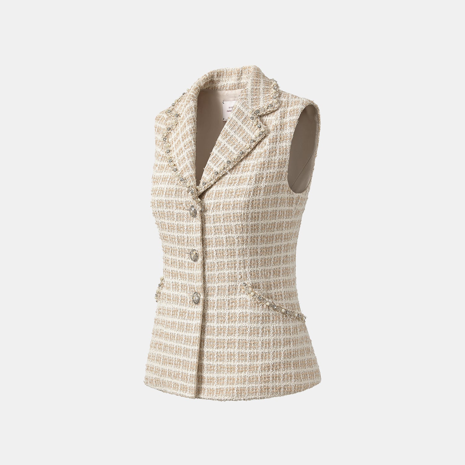 "Westminster Weekdays" 法國縷金工藝花呢修身背心—Long Island Reverie長島假期