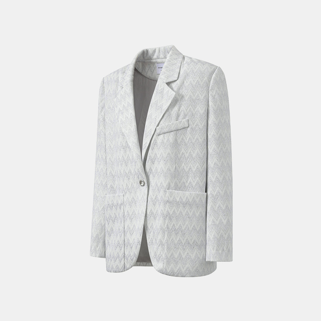 “Autumn Diary”義大利Chevron山形銀燦織紋針織西裝外套—Hazy Vale煙嵐悠境