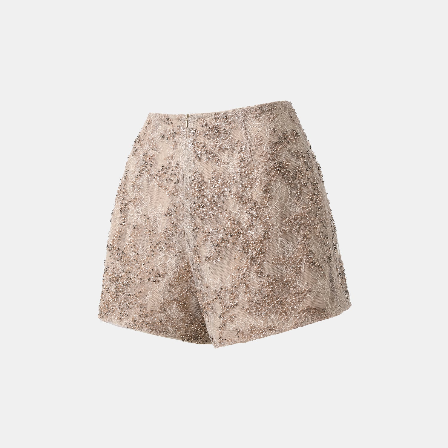 “茶宴” 奢華珠綉輕國風蕾絲短褲—Gold
