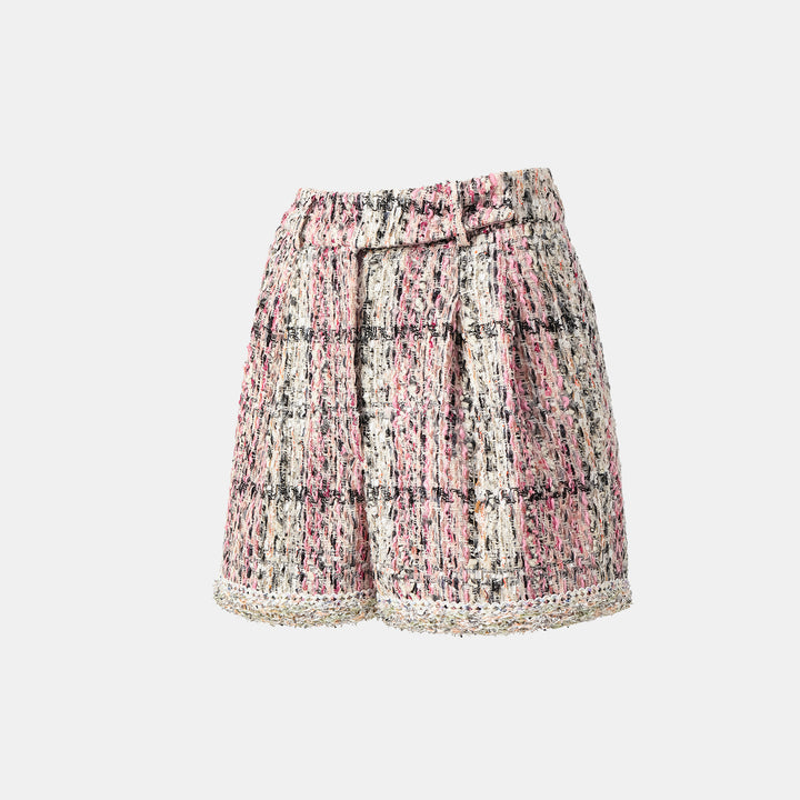“Brunch at Ritz” Tweed Shorts—Ispahan 