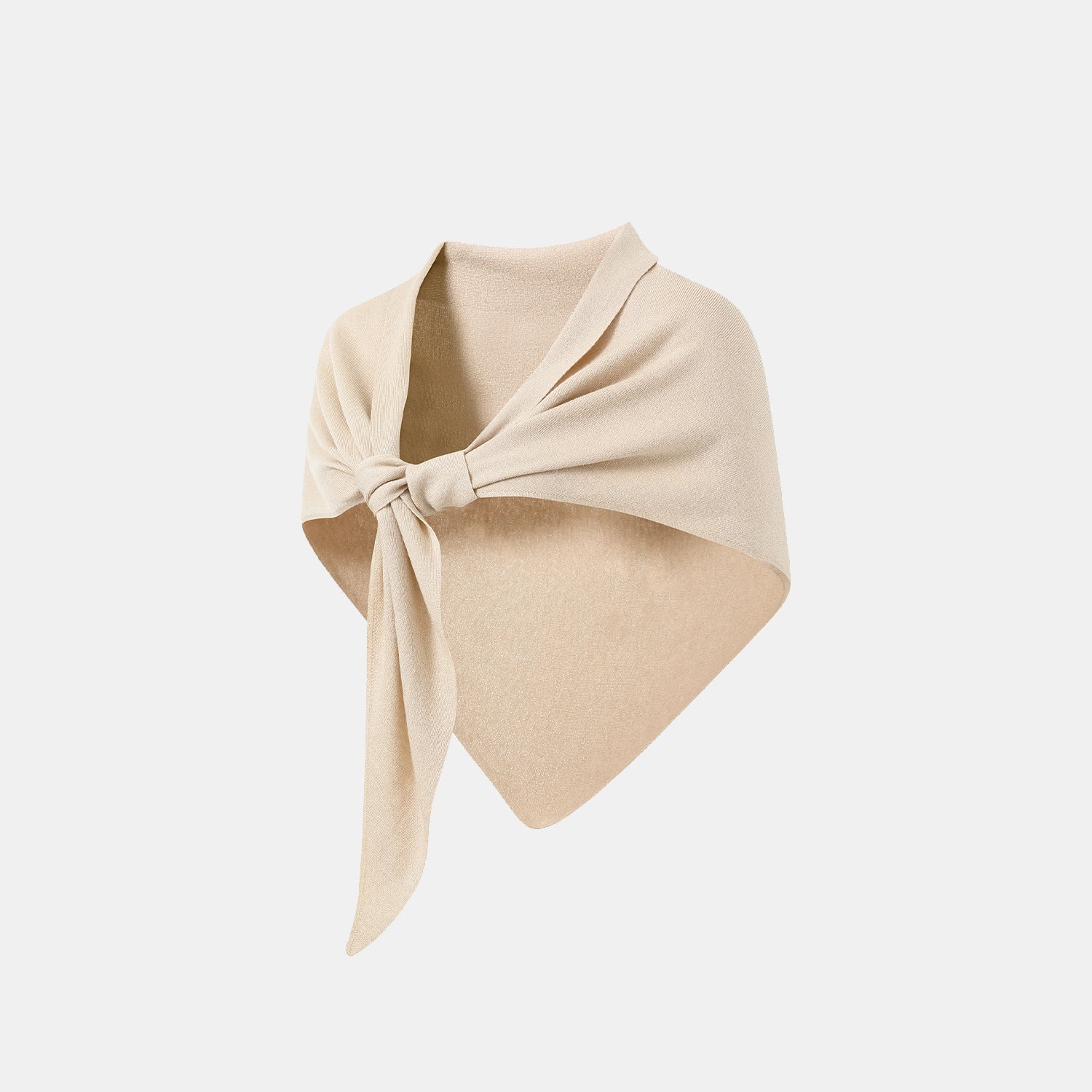 "Summer Diary" 涼感三醋酸喀什米爾針織披肩—Beige