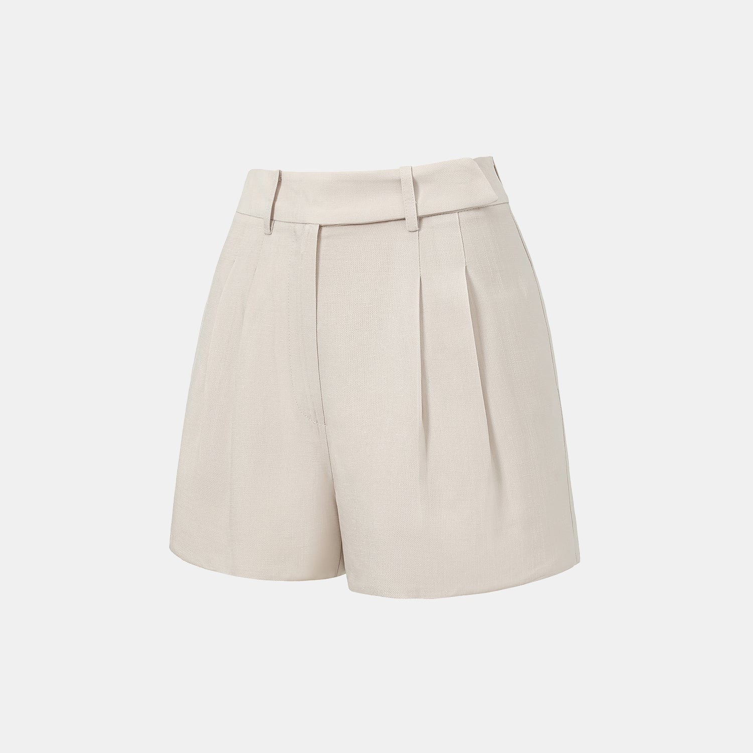 “知性時刻” 特殊絲竹肌理工藝醋酸短褲—茶曦
