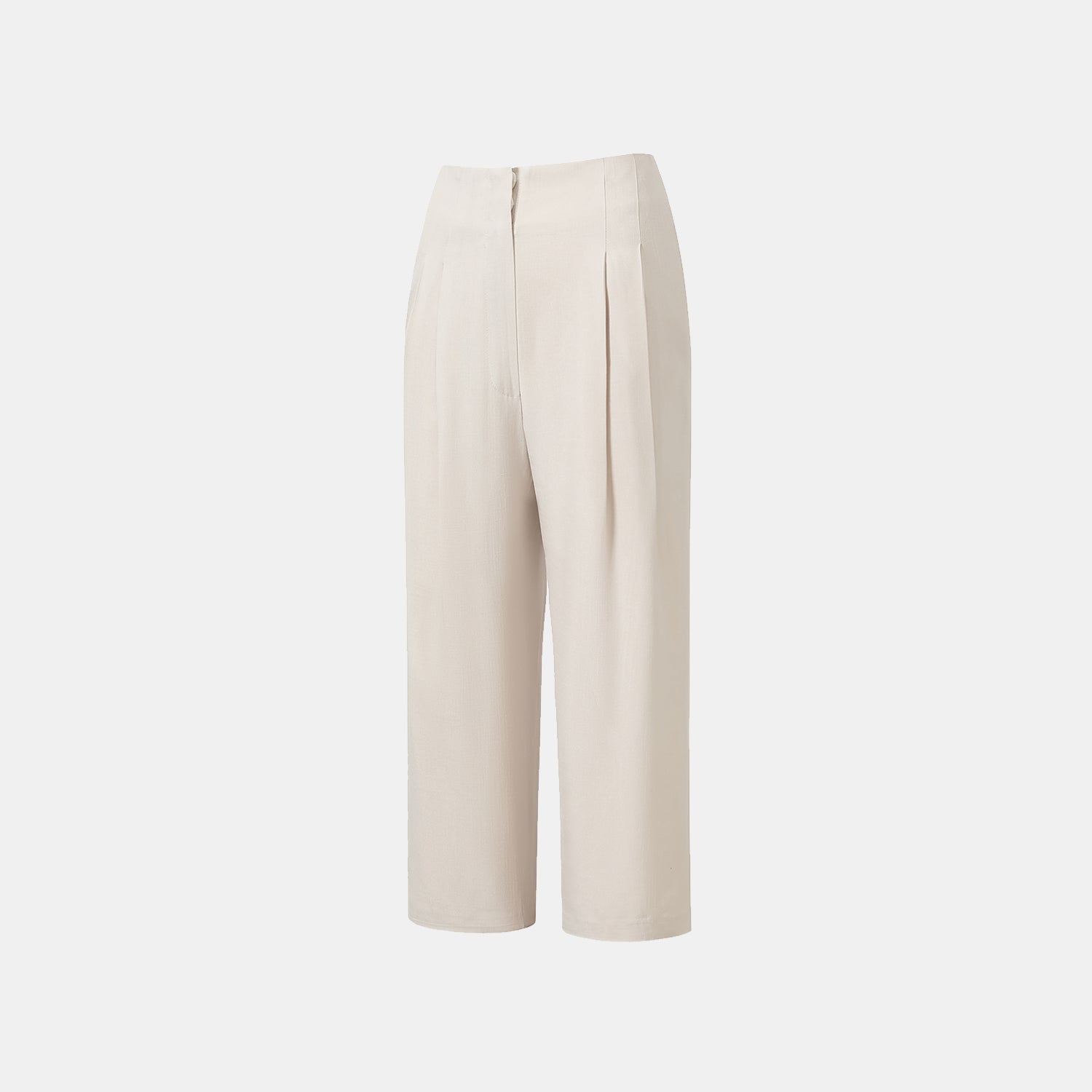 "Weekend at Monaco." 特殊絲竹肌理工藝醋酸立體剪裁闊腿8分褲—Mute