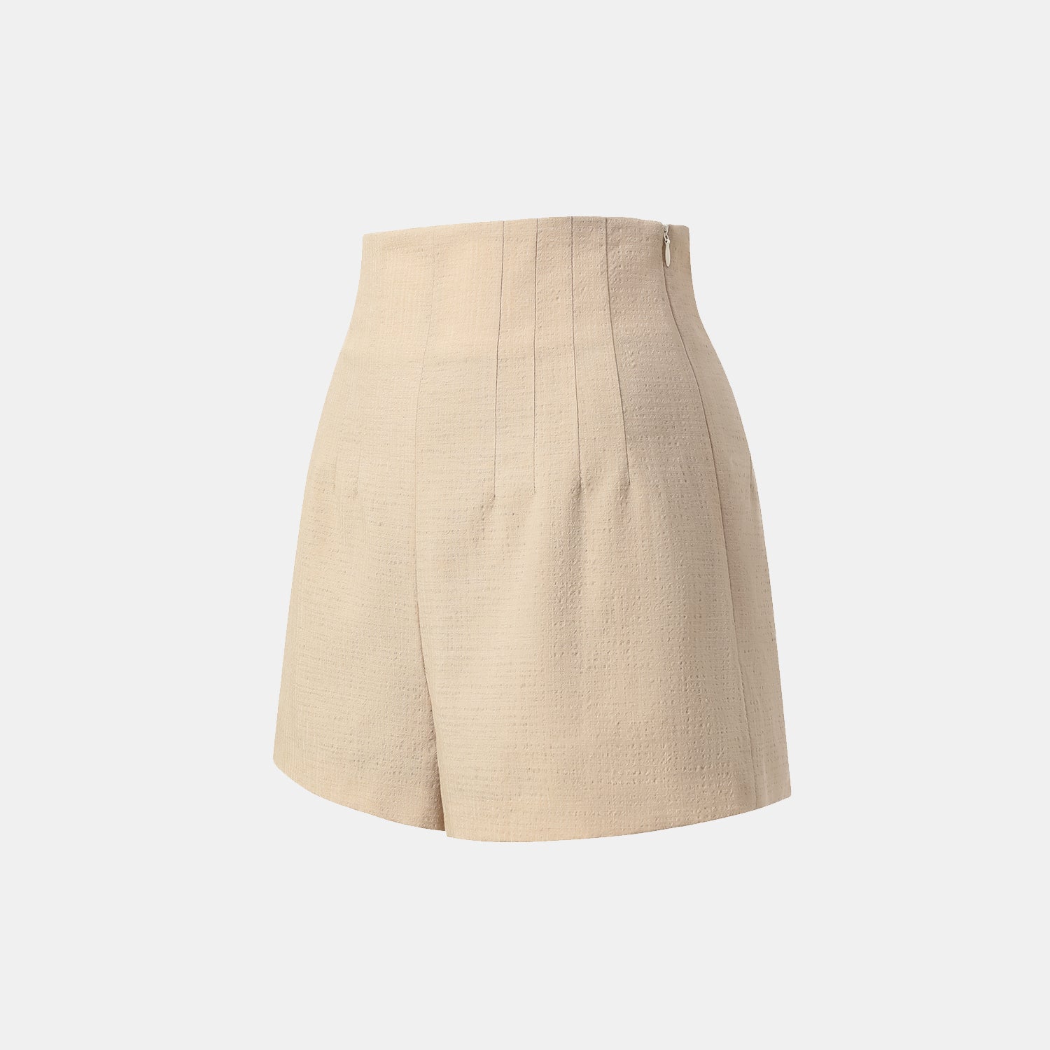 “Easy go Chic” 華夫格墊肩襯衫/短褲套裝—駝