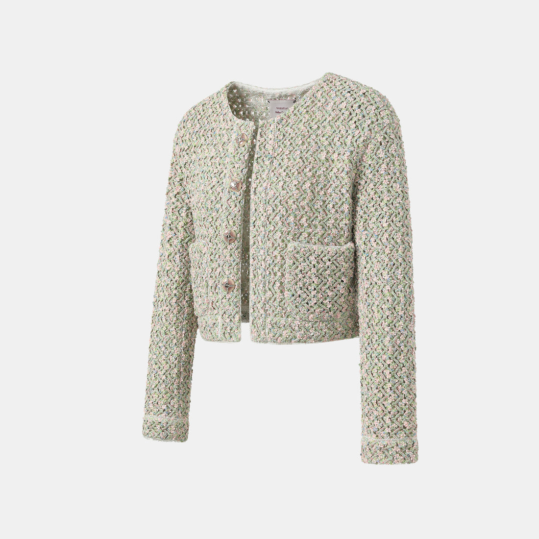 “Sloane Ave." 法國高級訂製蕾絲勾織花呢外套—Dewdrop Bloom莫內睡蓮・晨露