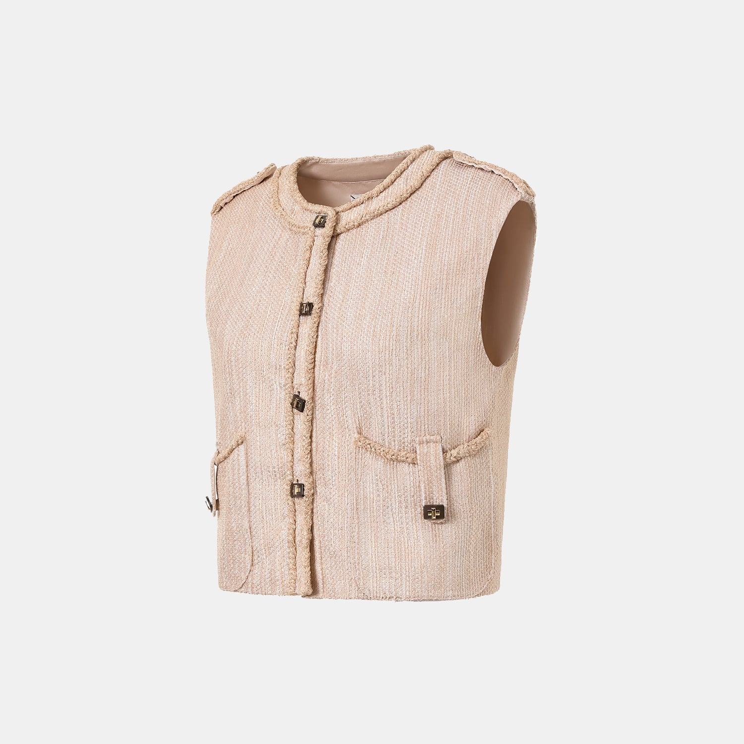 "Weekend at Monaco." 西班牙輕薄花呢馬甲背心— Amber Gold