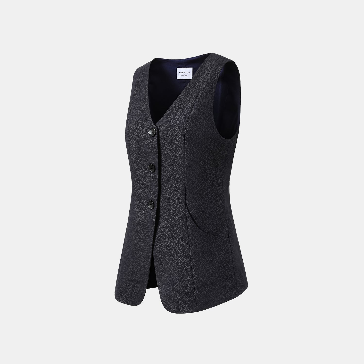 "Speak Sleek" 奢華特殊岩紋肌理西裝馬甲背心—Dark Mirage隱曜