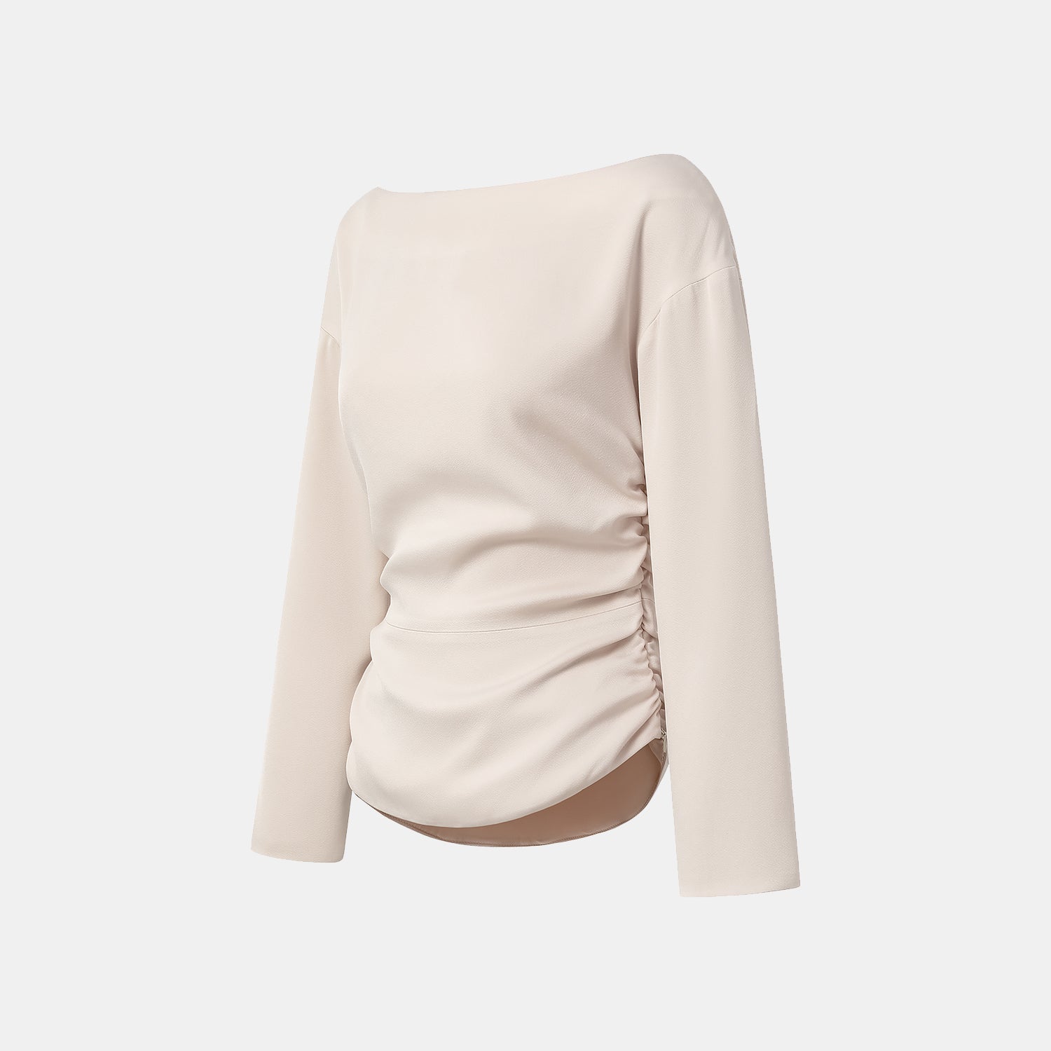 "Mayfair Datenight." Crystal scales acetate Hepburn collar top - nude 
