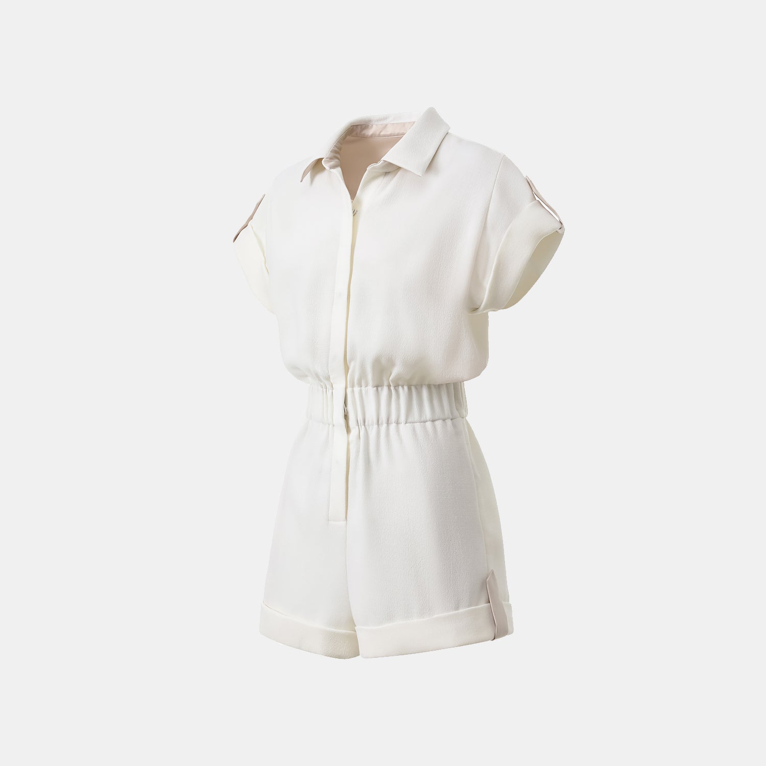 "The Top" 英國頂級雙面縐紗連身褲—Ivory