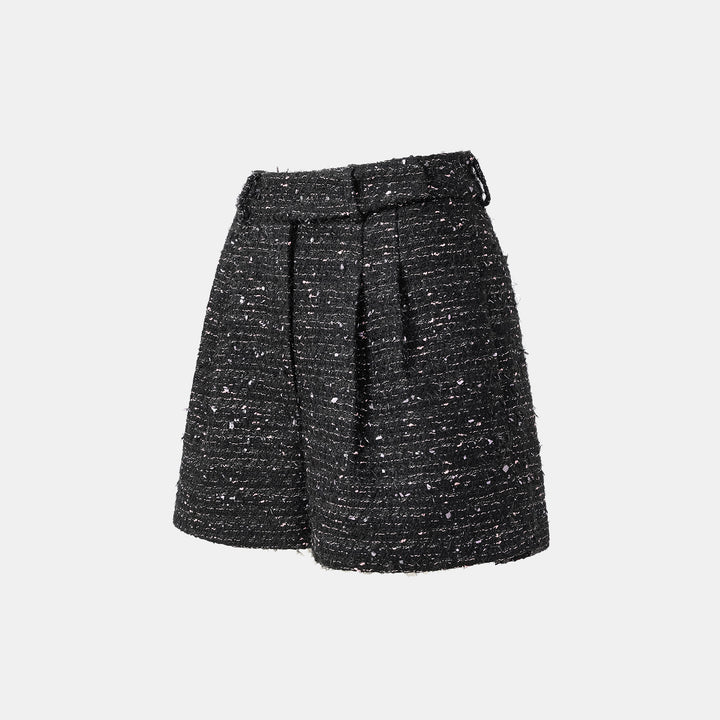 "Brunch at Ritz" Tweed Shorts—Hidden Pink 