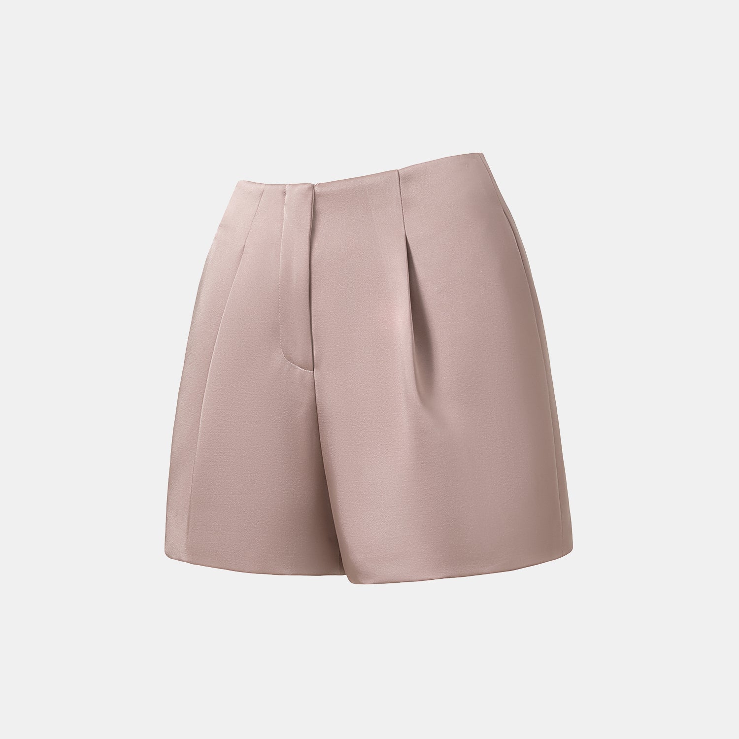 "Weekend at Monaco." 重磅緞面短褲 — Taupe