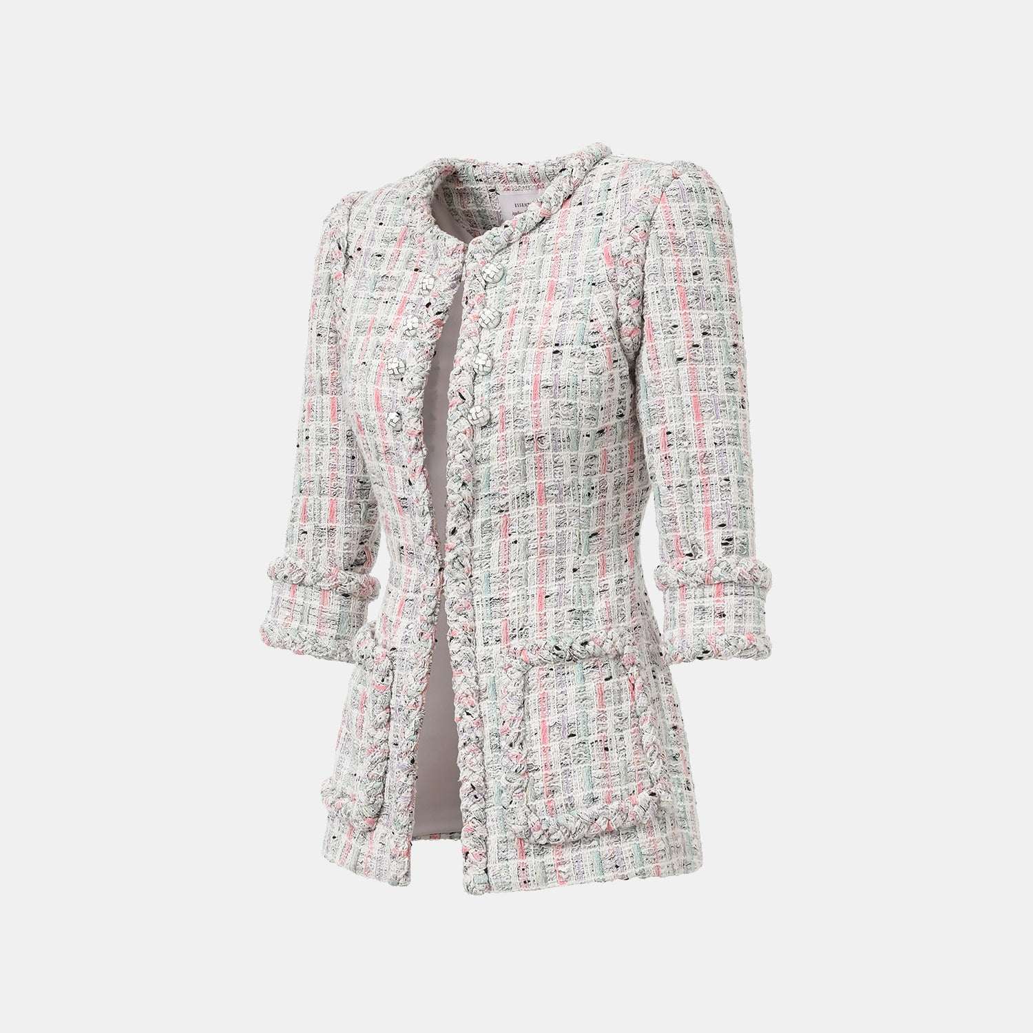 "Arcade of CherJoy Atelier." 法國夏日輕薄花呢高級訂製立體剪裁外套