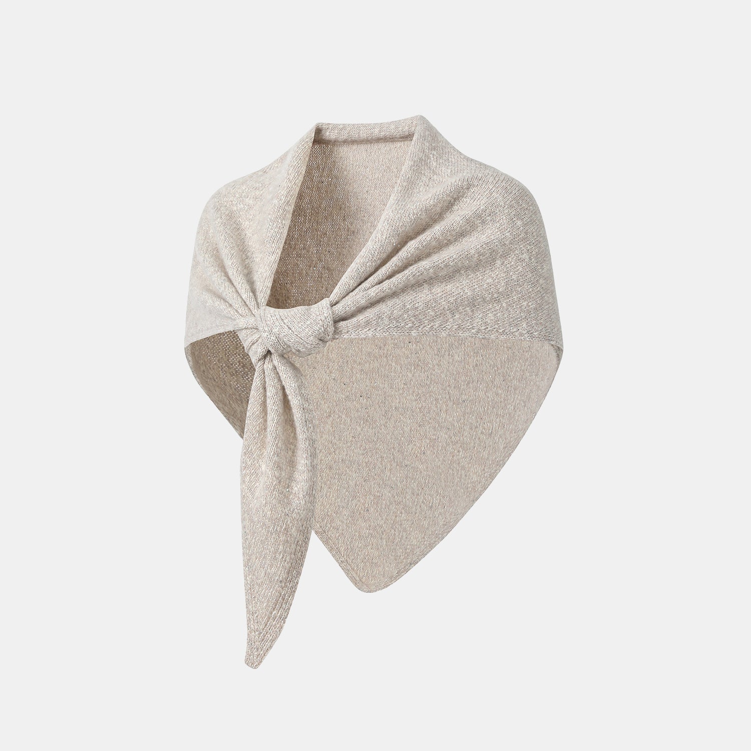 “Winter Diary” 100% Cashmere頂級Slub極細絨柔星點針織披巾—Veil Lilac霧紗紫杏