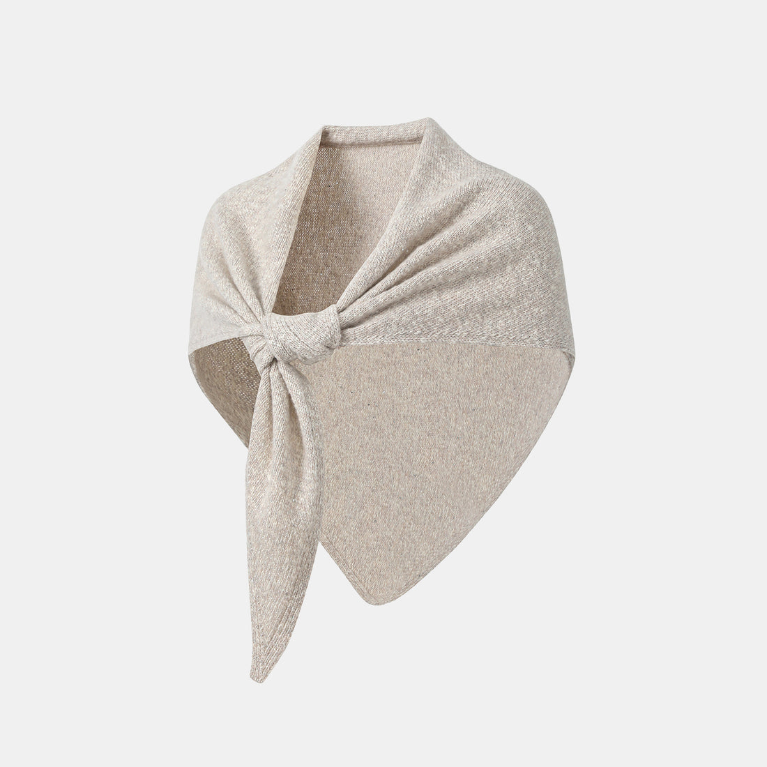 “Winter Diary” 100% Cashmere頂級Slub極細絨柔星點針織披巾—Veil Lilac霧紗紫杏