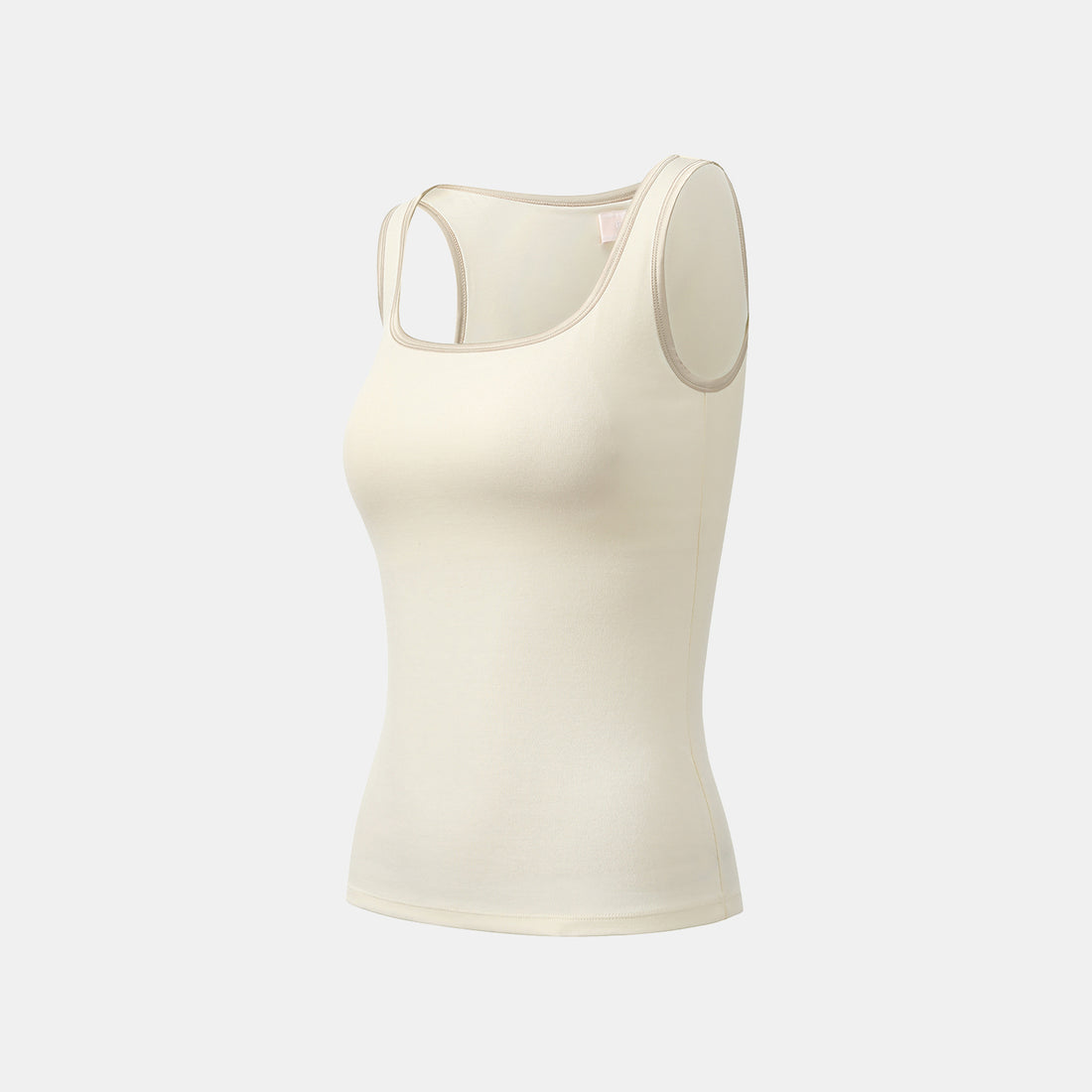 "Heart Warmth"極柔羊毛緞邊BraTop—柔煦白