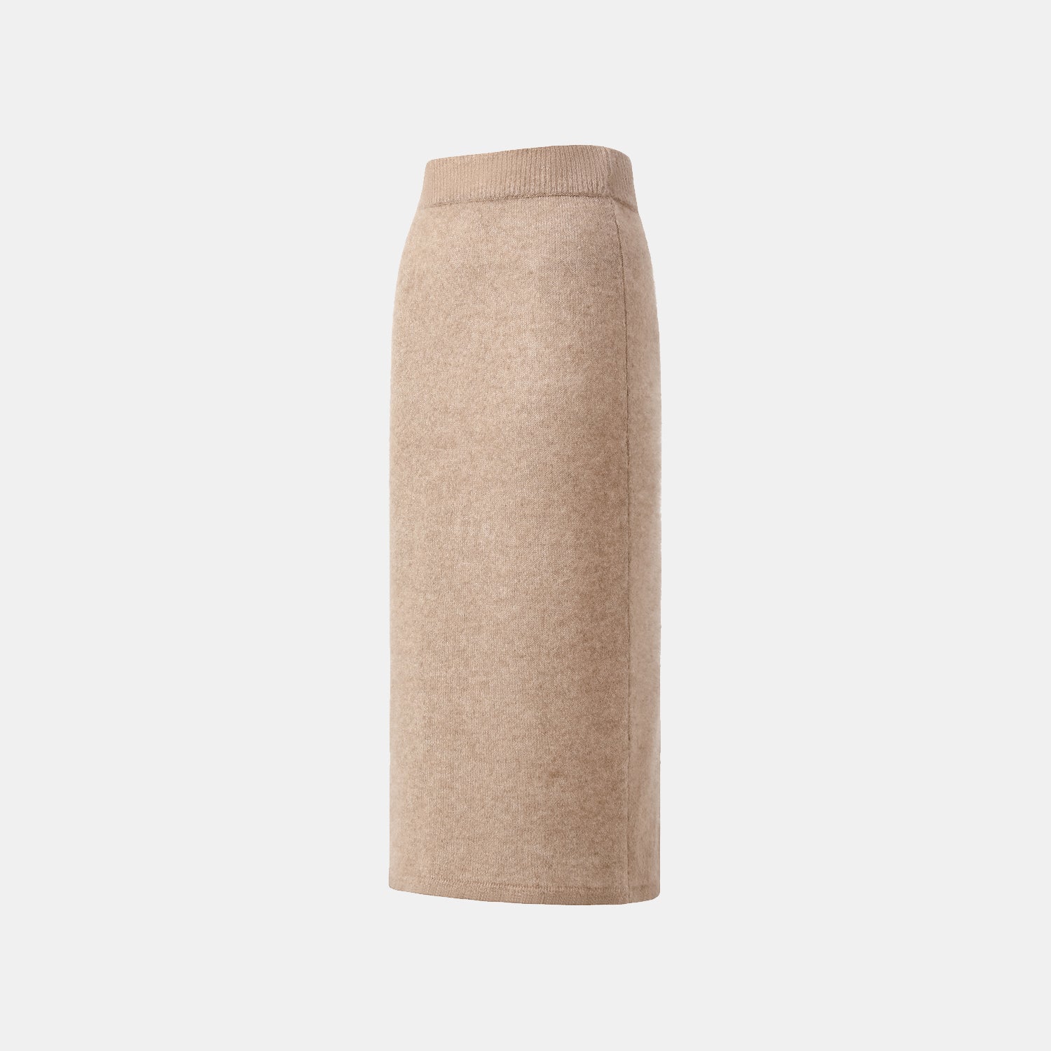 Autumn Diary Silk Cashmere Pencil Skirt—Earl Grey 