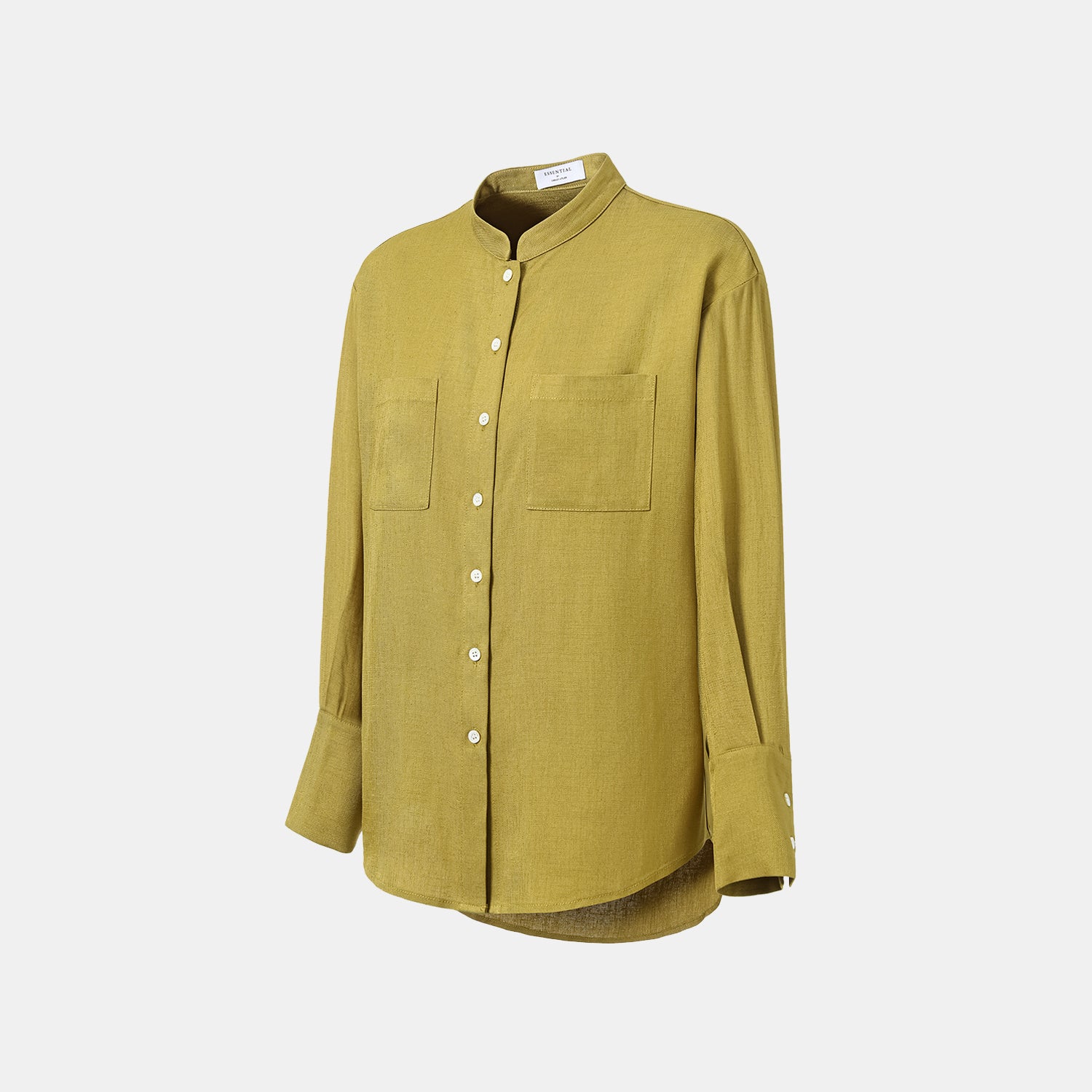 “知性時刻” 特殊絲竹肌理工藝醋酸襯衫—暮薑