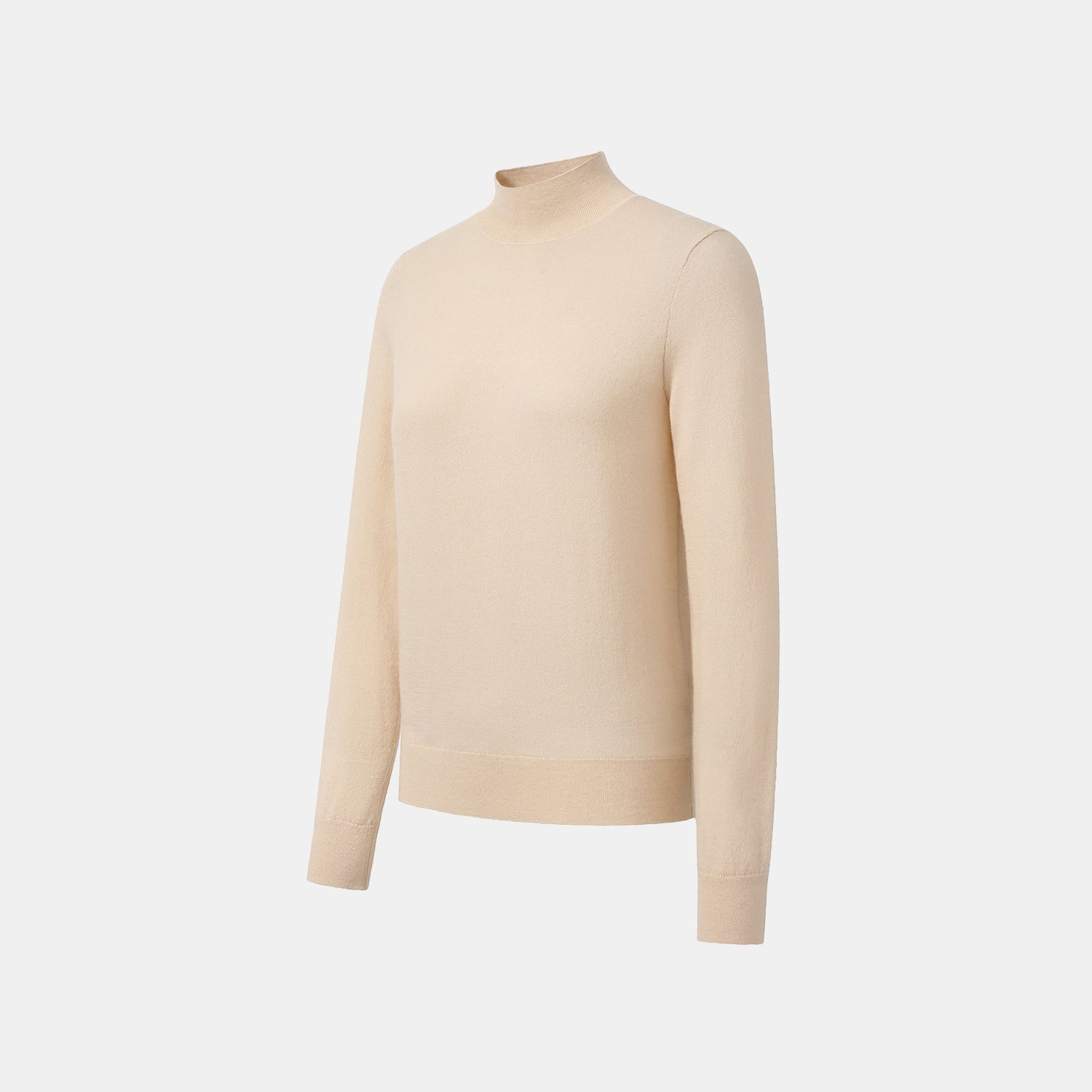 “Winter Diary”Cashmere極簡純色立領針織衫—Natural Tone秋日碎光