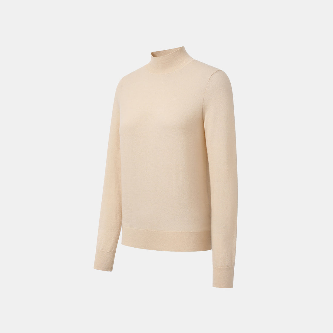 “Winter Diary”Cashmere極簡純色立領針織衫—Natural Tone秋日碎光