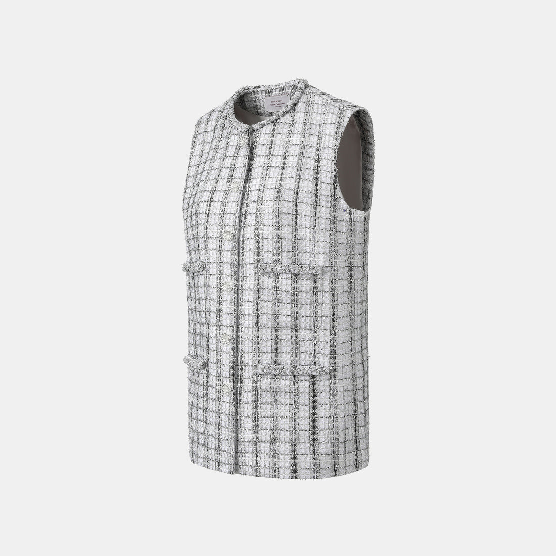 "Sloane Ave." 法國頂級銀燦工藝蕾絲花呢馬甲背心—Reflet Parisien巴黎倒影