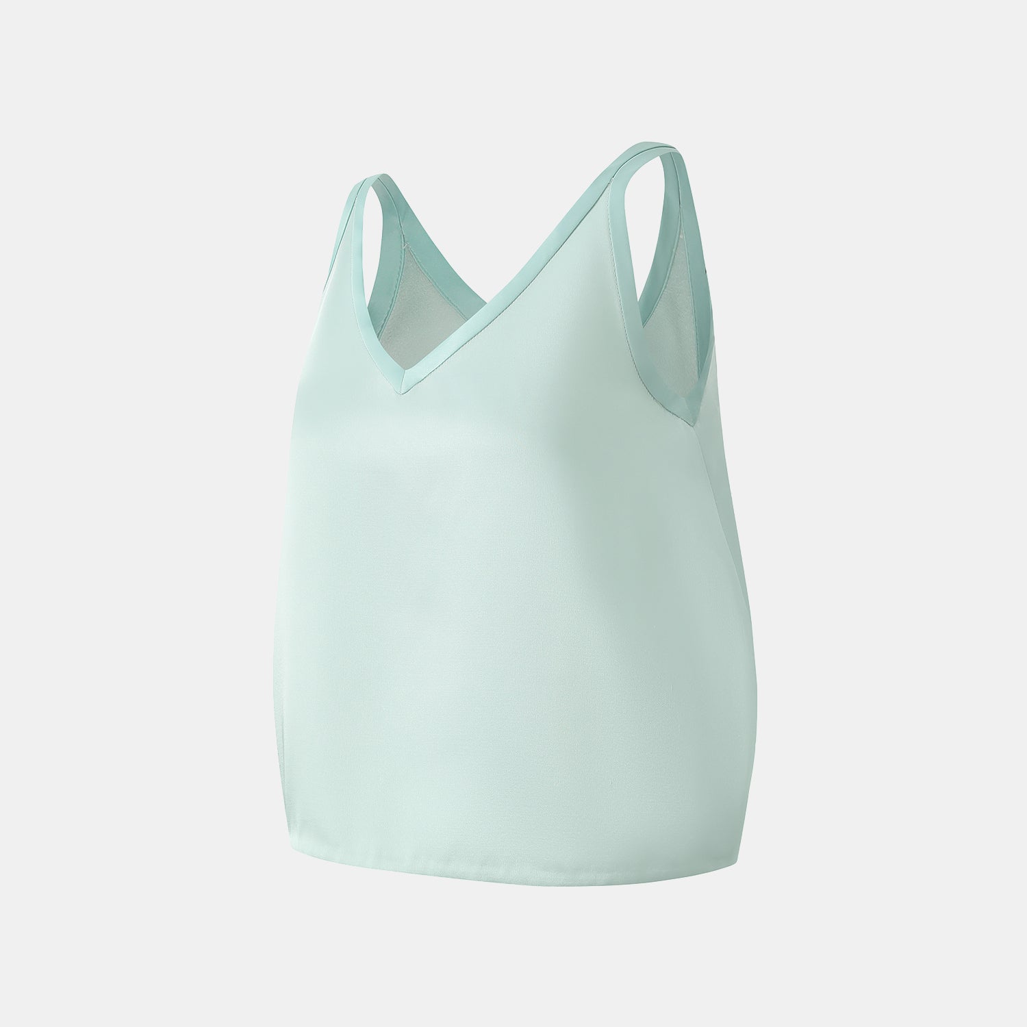 "Weekend at Monaco." 重磅緞面拼接工藝背心 — Mint