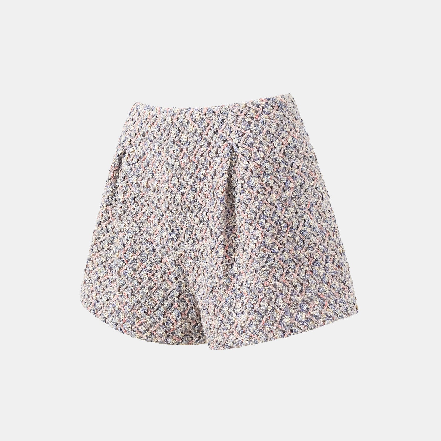 “Sloane Ave."法國高級訂製蕾絲勾織花呢短褲 —Dreaming Pond莫內睡蓮・夢池