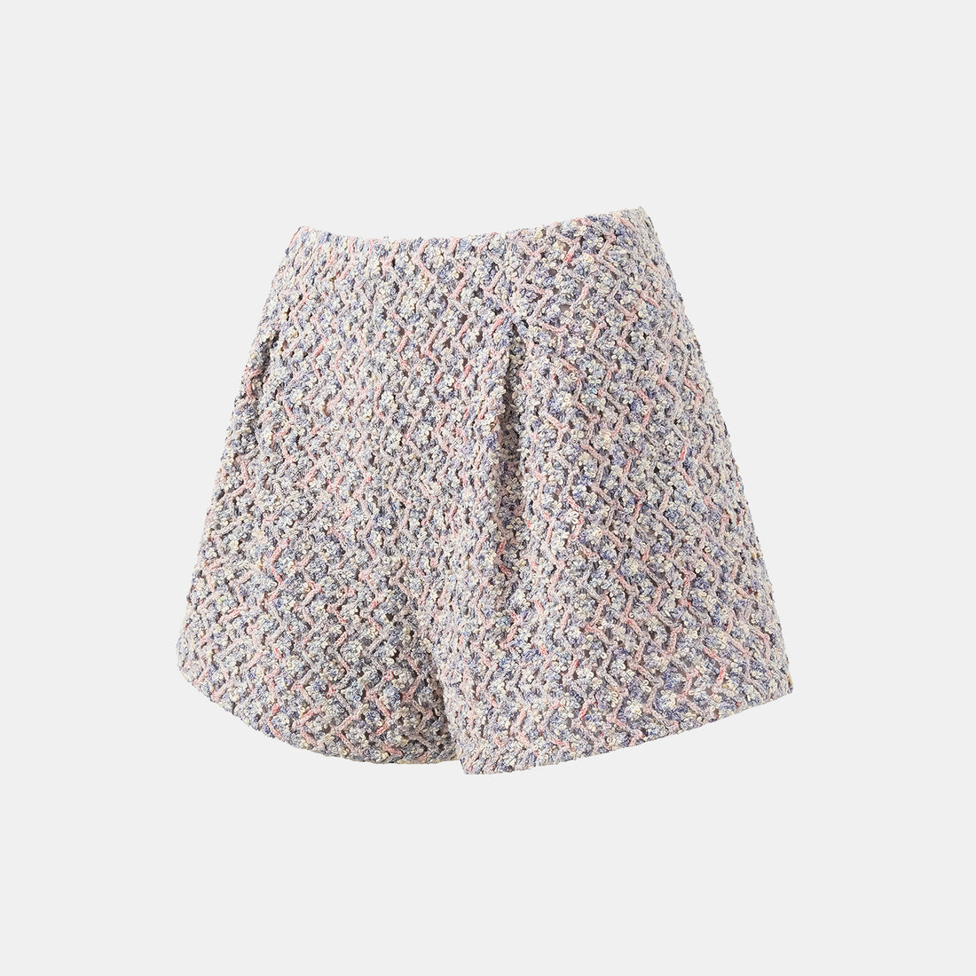 “Sloane Ave."法國高級訂製蕾絲勾織花呢短褲 —Dreaming Pond莫內睡蓮・夢池