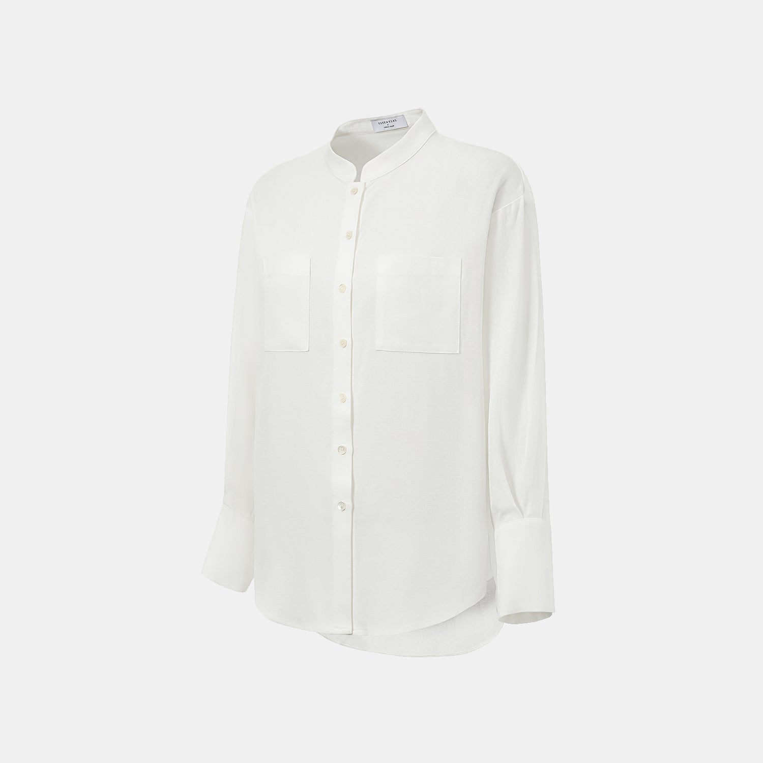 “知性時刻” 特殊絲竹肌理工藝醋酸襯衫—晨羽