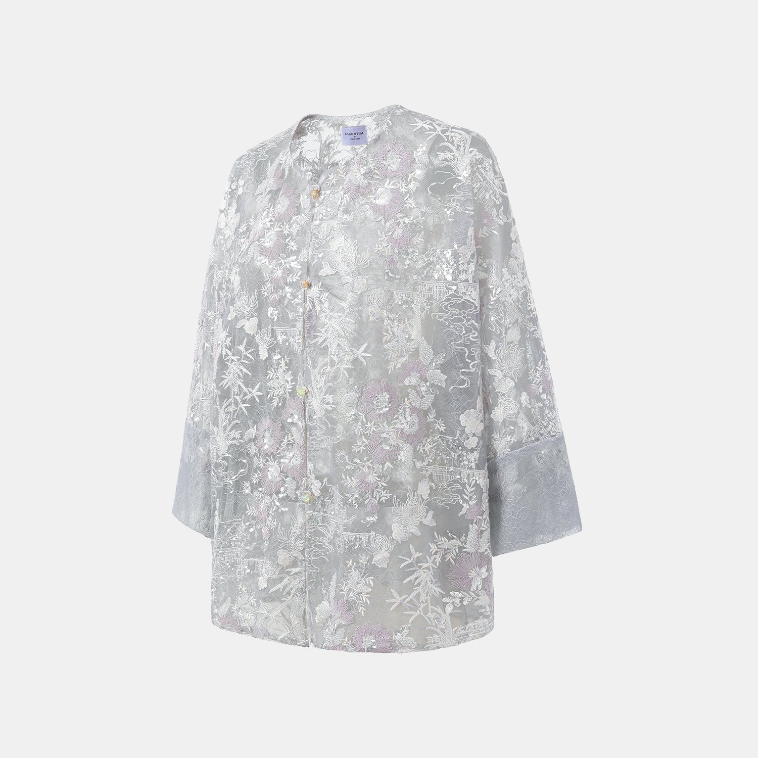 "Imperial Garden Teatime"點景白描奢華珠繡輕國風蕾絲Oversized罩衫—Woven Breeze聽風絮