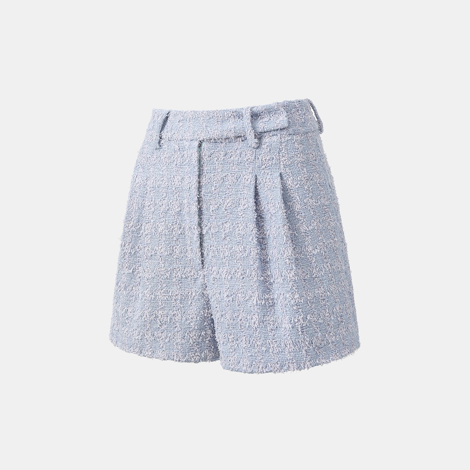 “Tokyo’Hours” 西班牙千鳥紋簇絨工藝花呢短褲——Violet Hour紫韻漫境