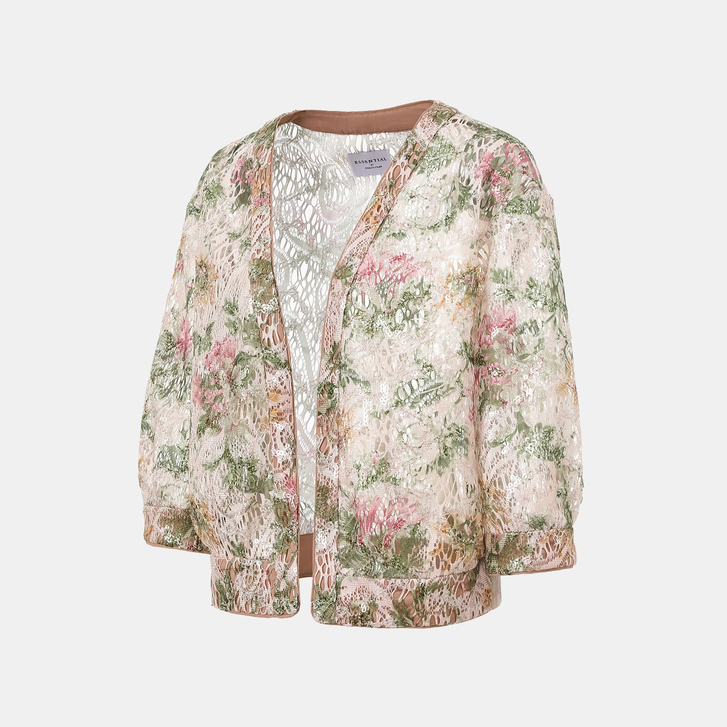 "Imperial Garden Teatime" 義大利奢華畫繡蕾絲開衫—春曦呢喃