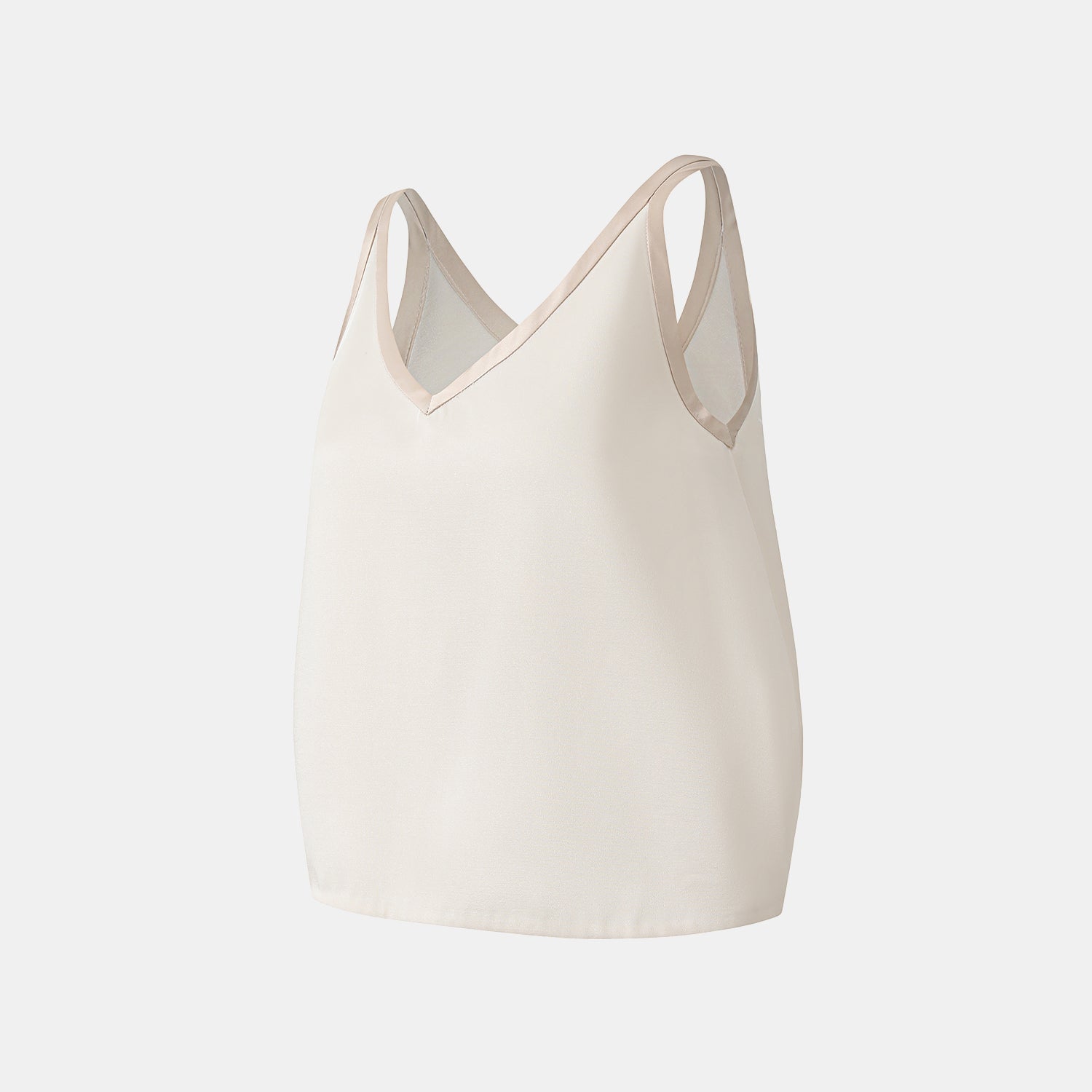 "Weekend at Monaco." 重磅緞面拼接工藝背心 — Ivory