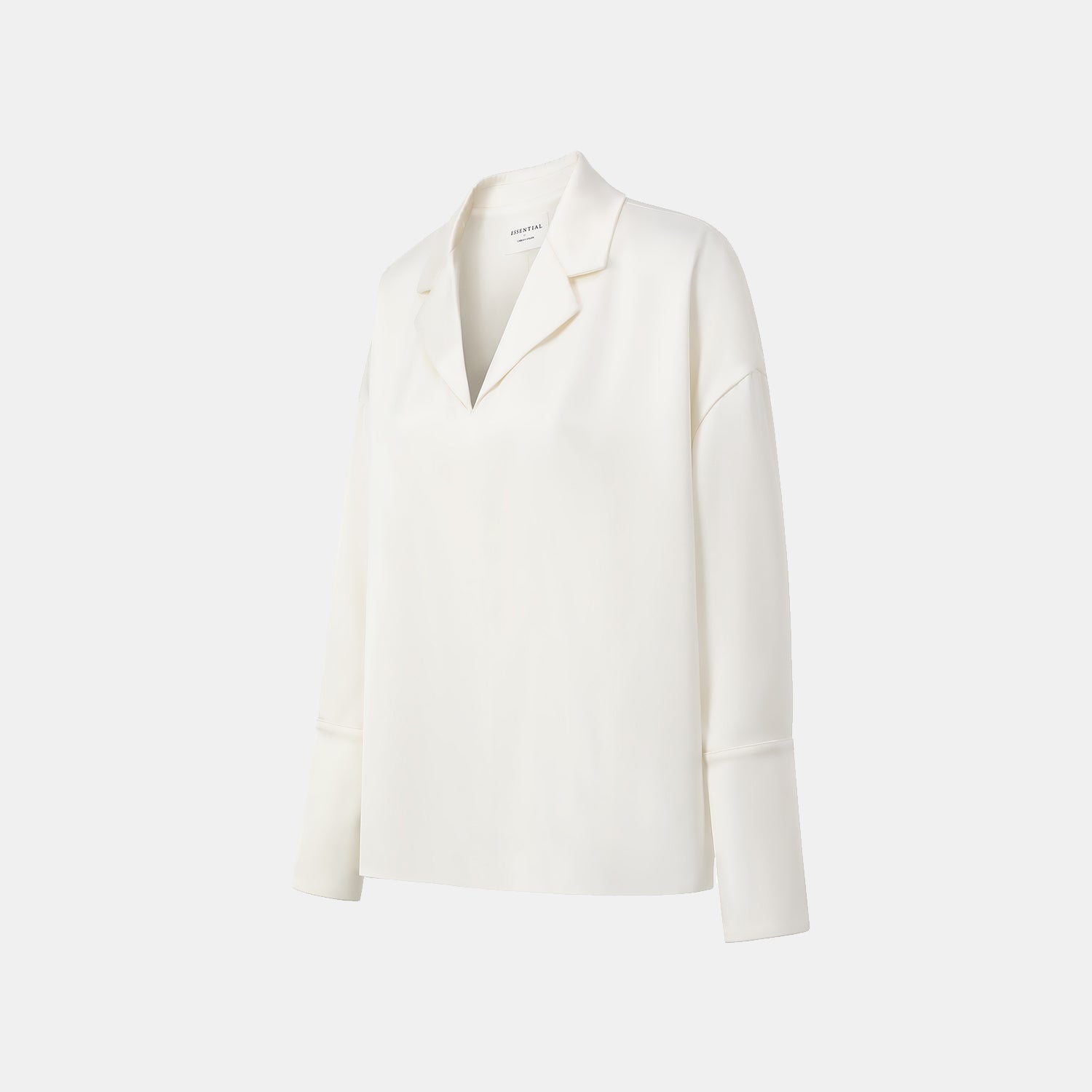 “Easy-go Chic” 重磅醋酸休閒罩衫—簡光白