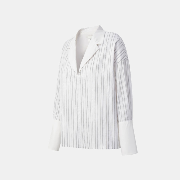 "Westminster Weekdays" Italian 3D Embroidery Oversized Shirt 