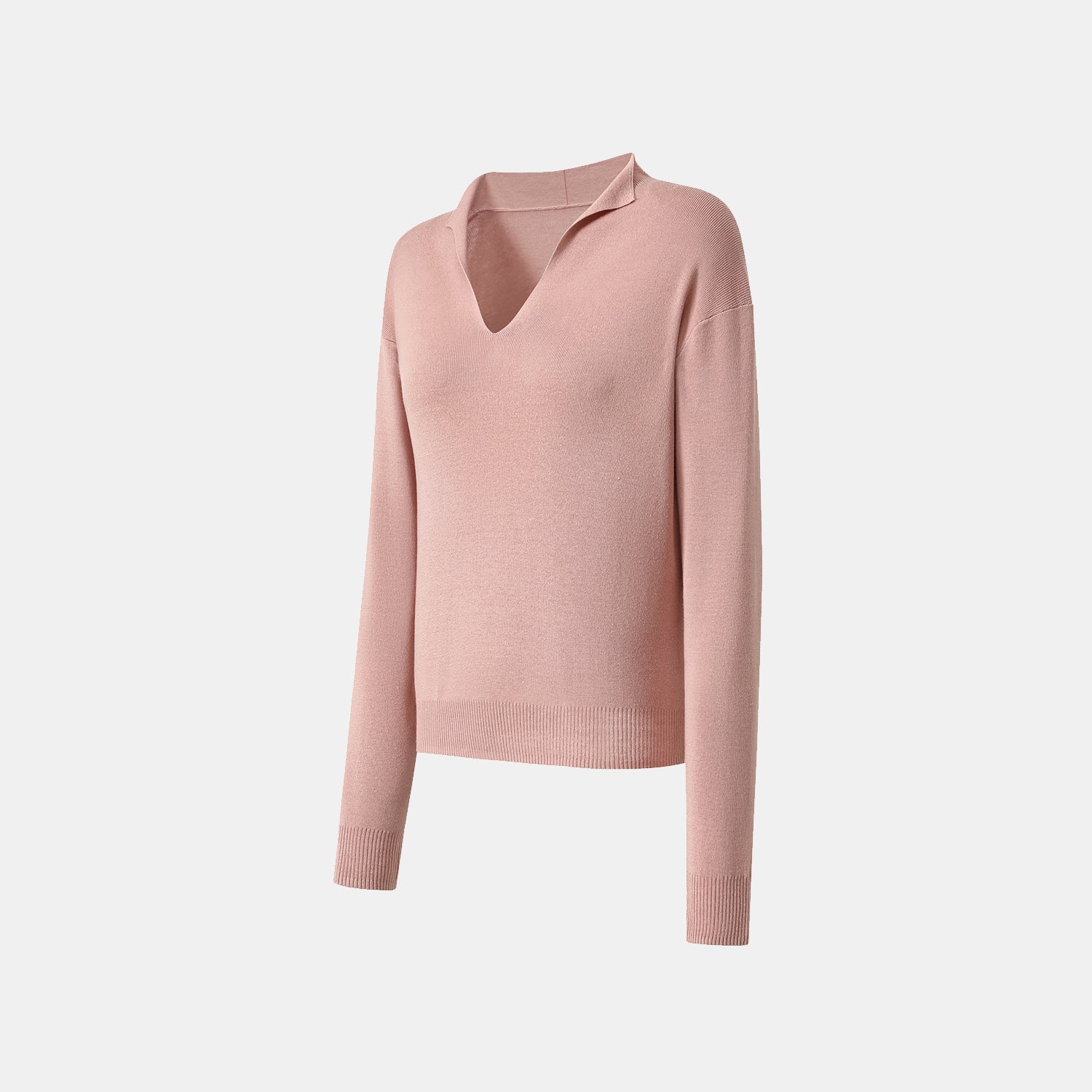 “Spring diary.” Silk Cashmere真絲喀什米爾V領上衣—Dusk