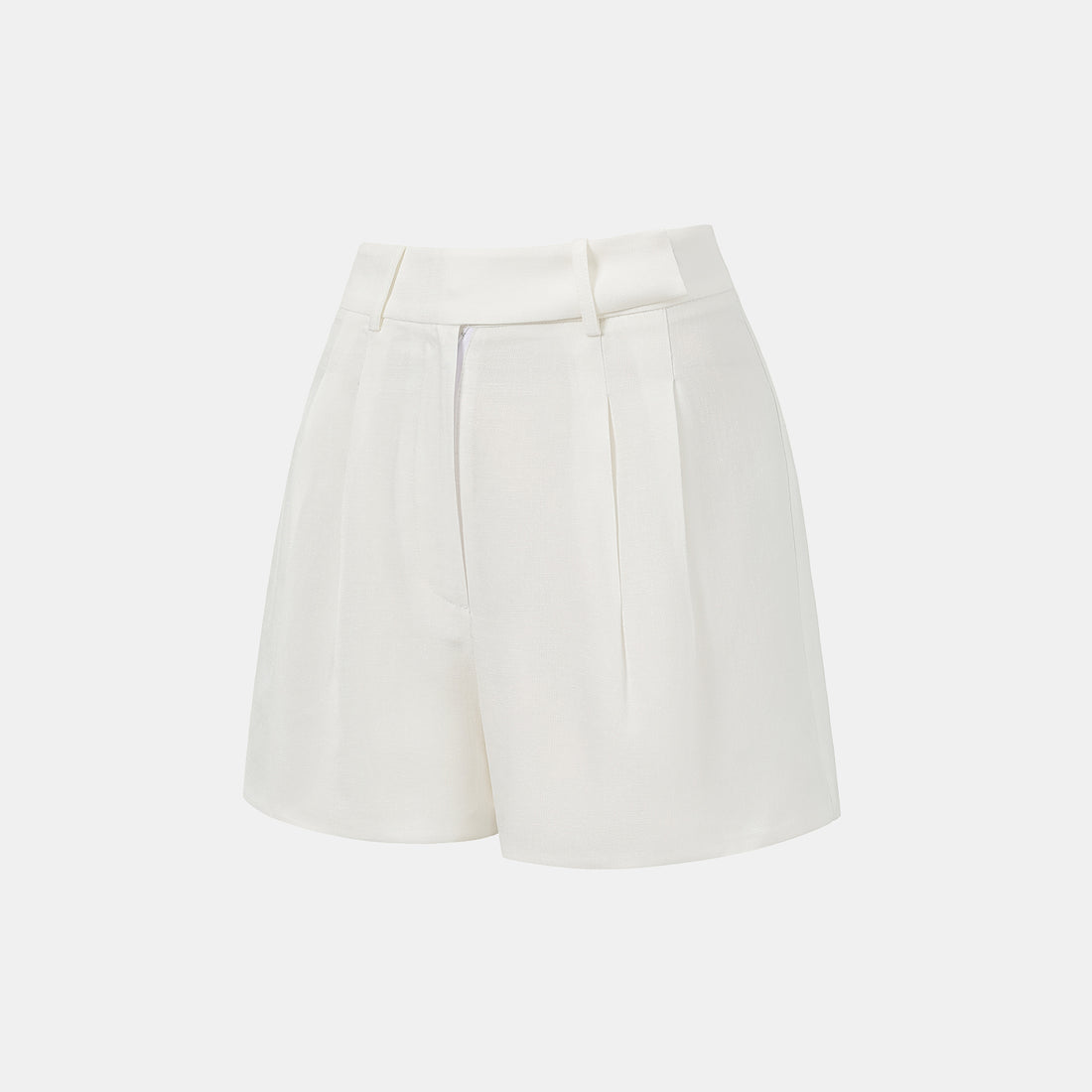 "Intellectual Moment" Special Silk and Bamboo Texture Acetate Shorts - Chenyu