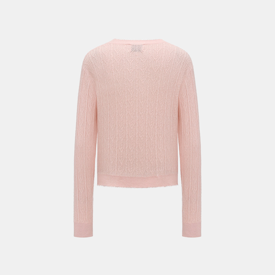 “Autumn Diary” 100% Cashmere羽絮葉脈紋銀織針織上衣—Rosé Mood瑰晤