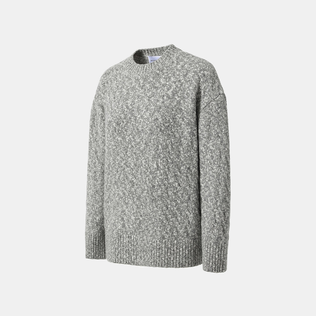 “Winter Diary” 100% Cashmere極細絨柔幾何浮織星點針織上衣—Ash Cloud 灰霧雲嶺