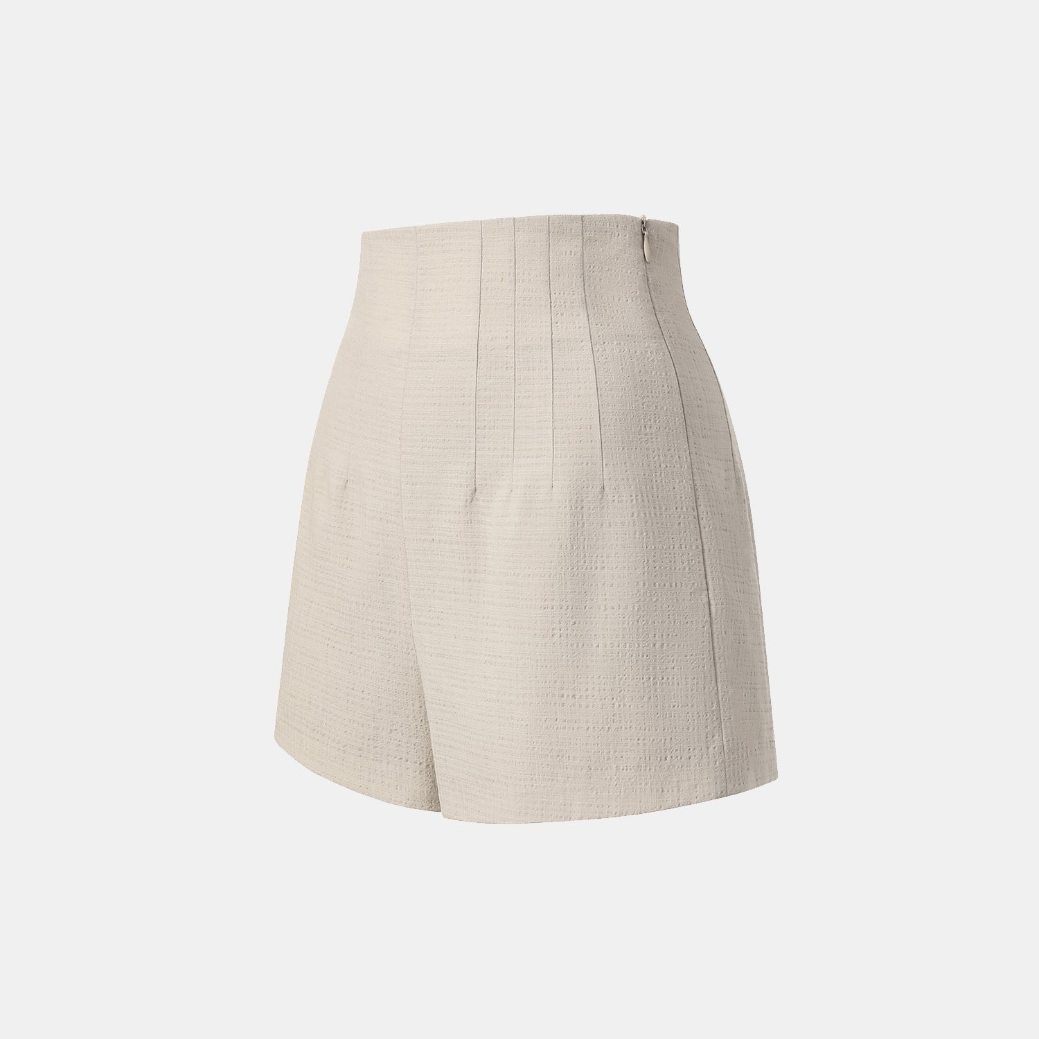 “Easy go Chic” 華夫格墊肩襯衫/短褲套裝—大象灰