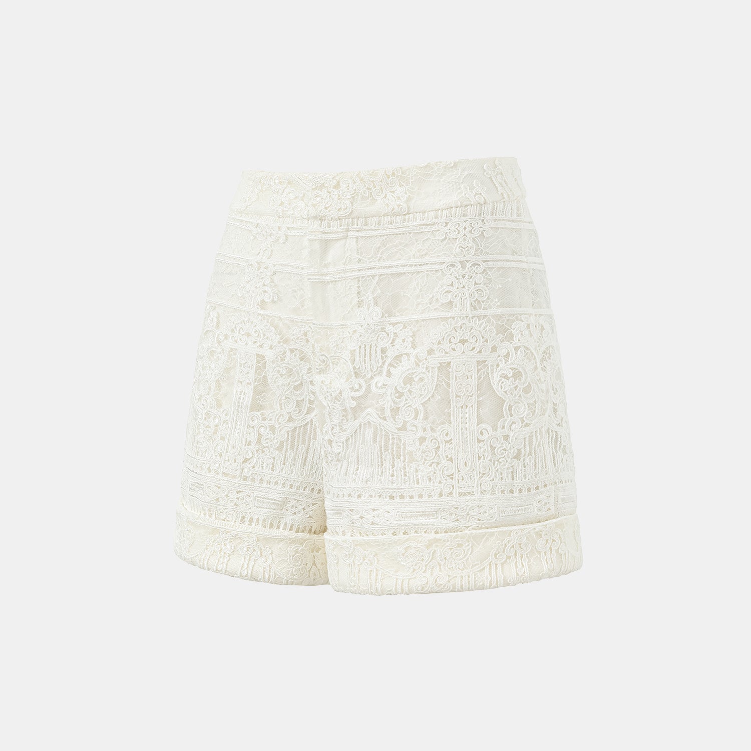 “Weekend At Monaco."鏤空刻花工藝蕾絲短褲—NookLume 隅光