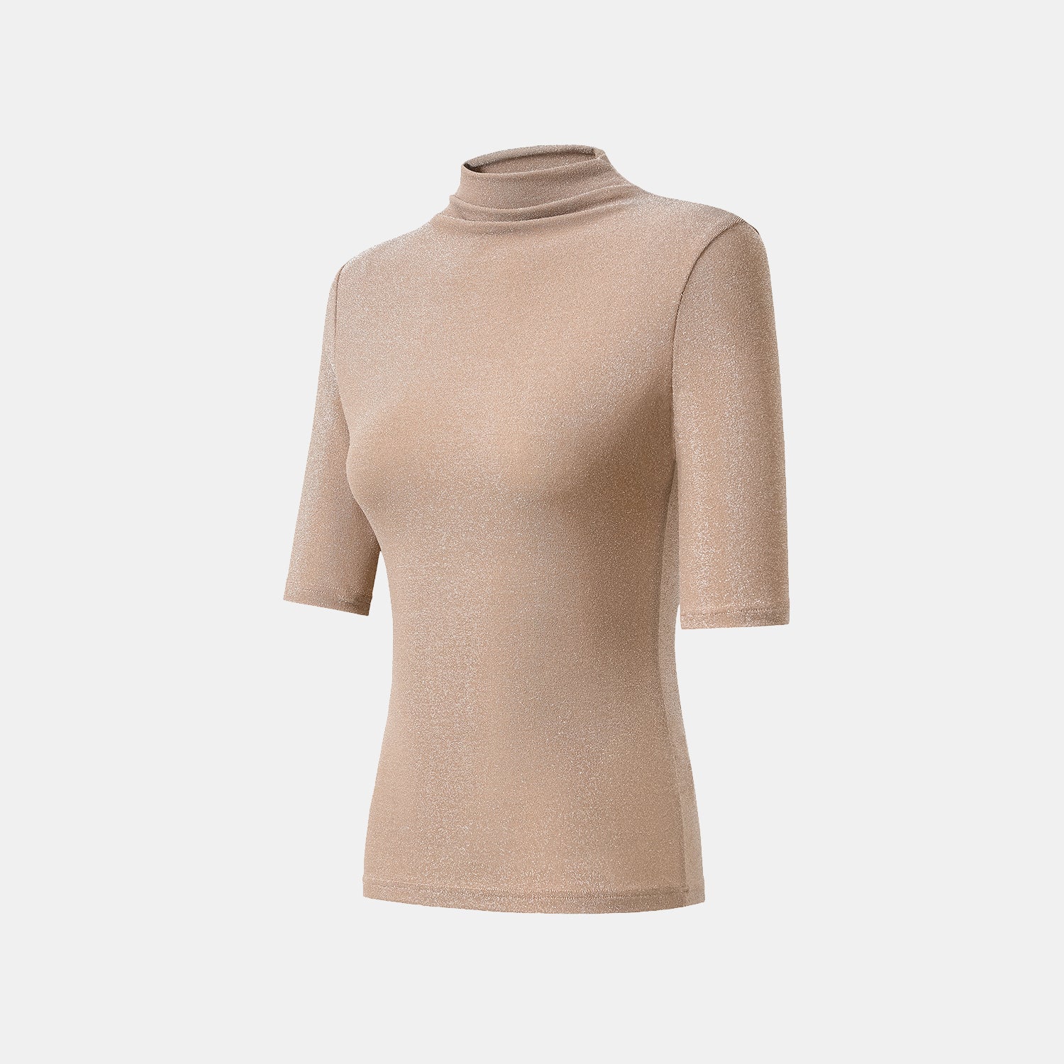 “Easy-go Chic” 銀織工藝彈性合身上衣—Tan