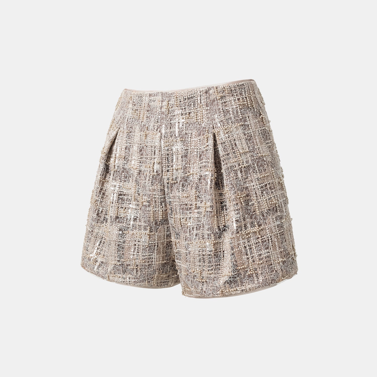 “Brunch at Ritz.” 奢華蕾絲畫藝珠繡短褲—The Gilded Kiss克林姆之吻