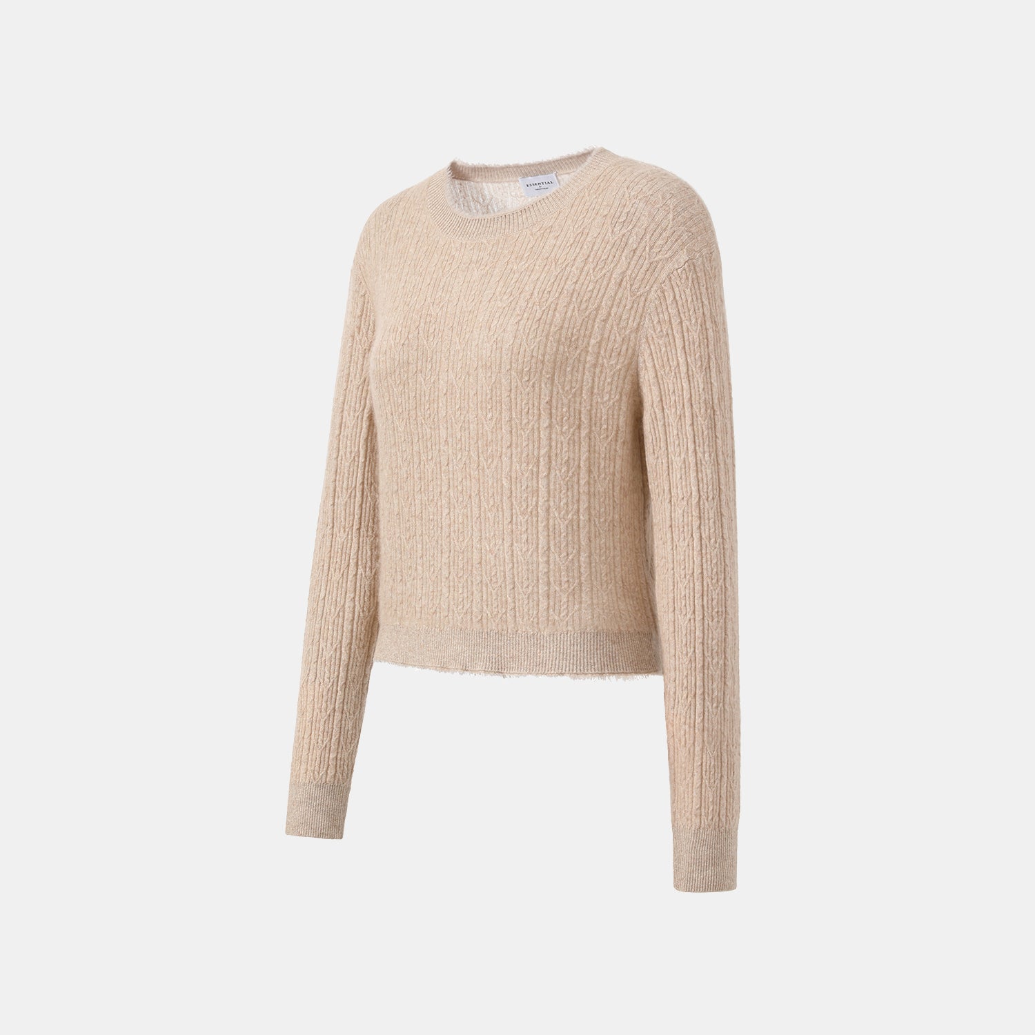 “Autumn Diary” 100% Cashmere羽絮葉脈紋銀織針織上衣—Pine Ridge松岫