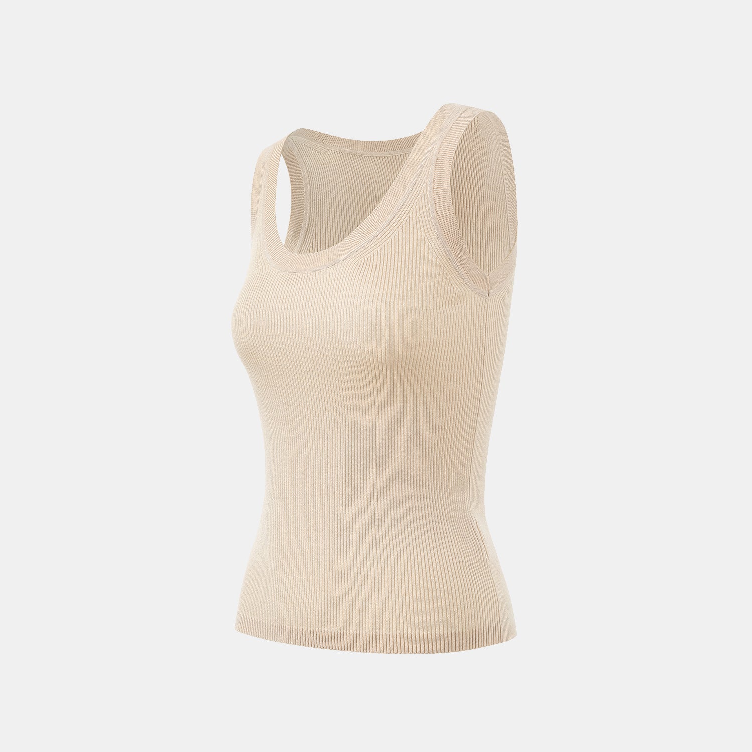 "Summer Diary" 涼感三醋酸喀什米爾針織背心—Beige