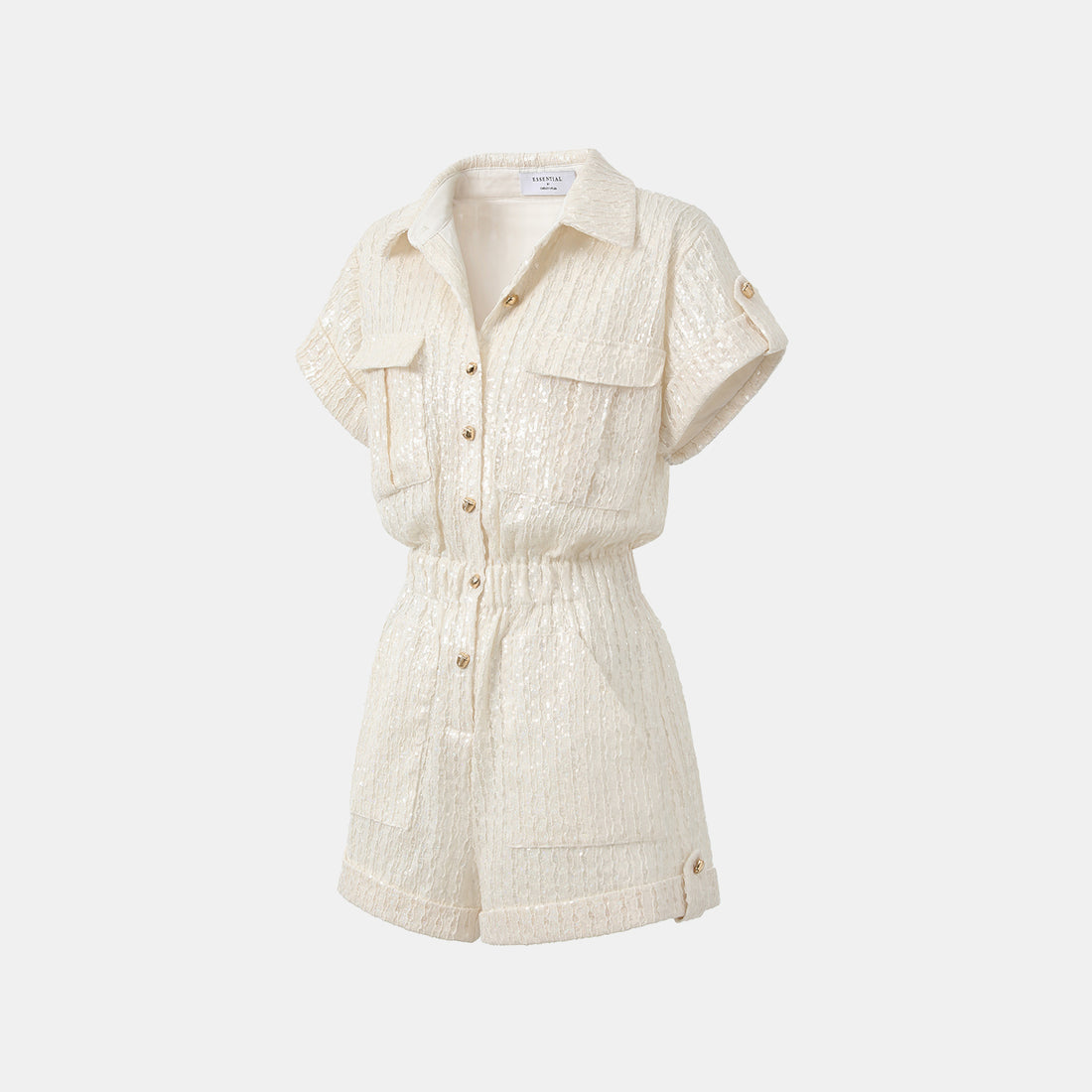 "Weekend at Monaco." 鏤花工藝亮片蕾絲連身褲—Moonlit Luster 盧卡月光