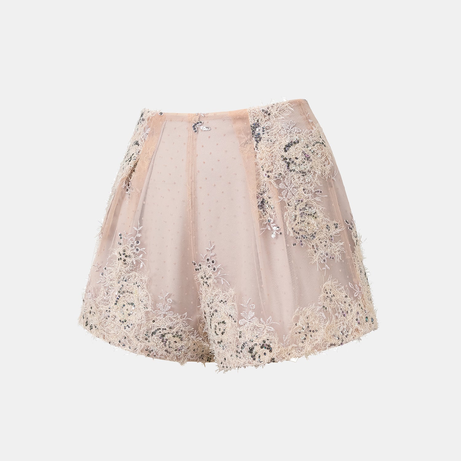 "Imperial Gala."  奢華蕾絲珠繡輕國風短褲